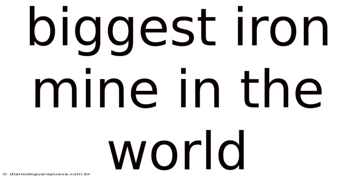 Biggest Iron Mine In The World