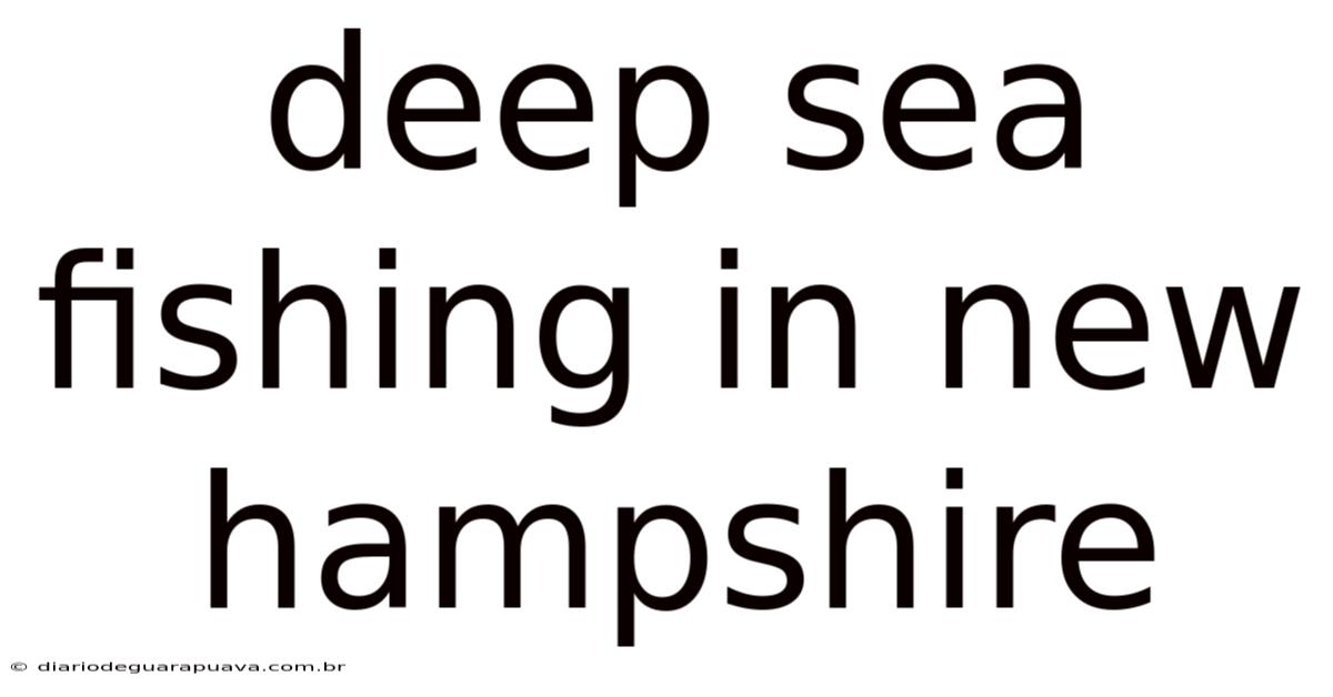 Deep Sea Fishing In New Hampshire