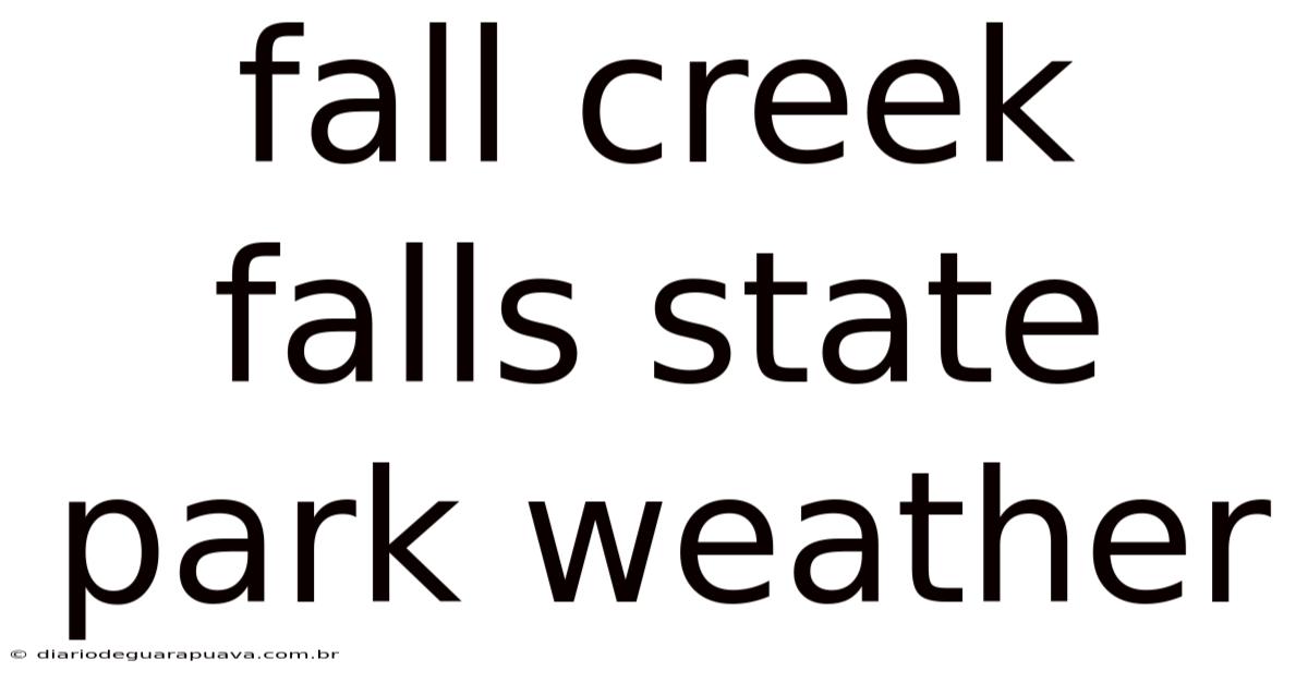Fall Creek Falls State Park Weather