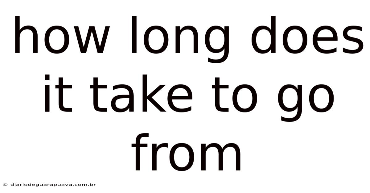 How Long Does It Take To Go From