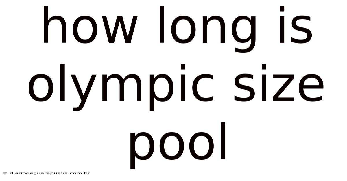 How Long Is Olympic Size Pool