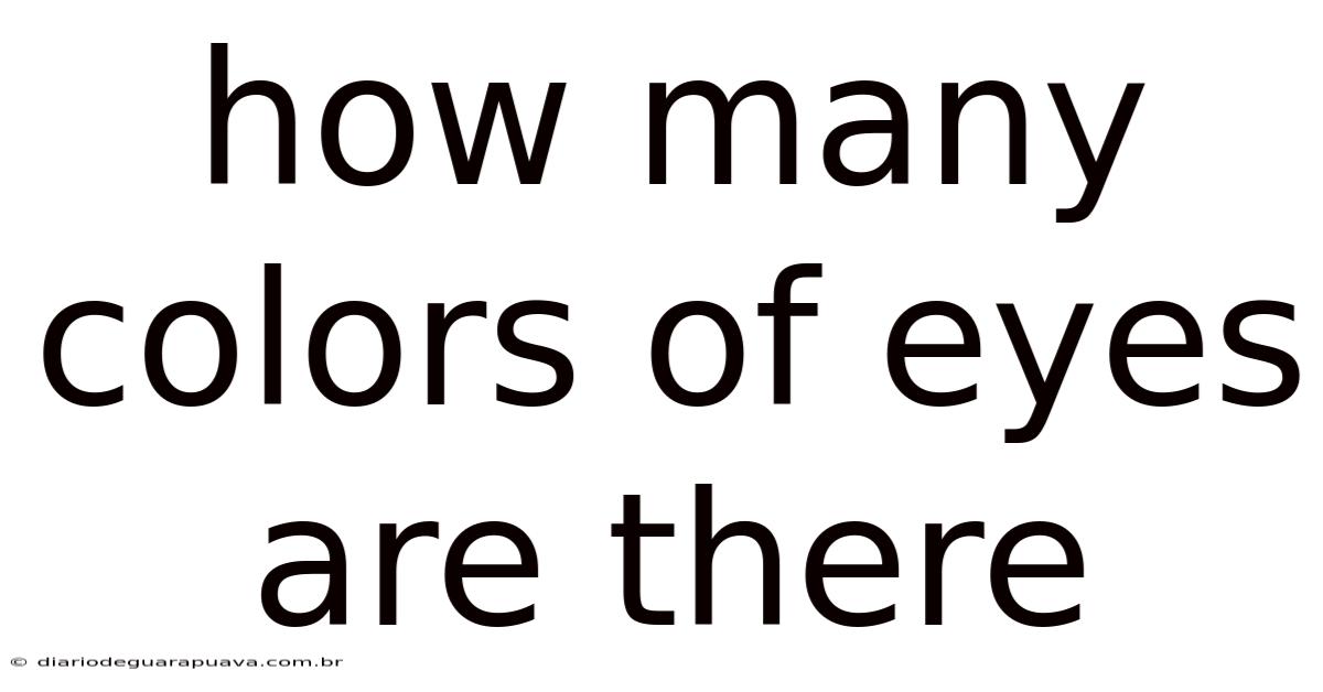 How Many Colors Of Eyes Are There