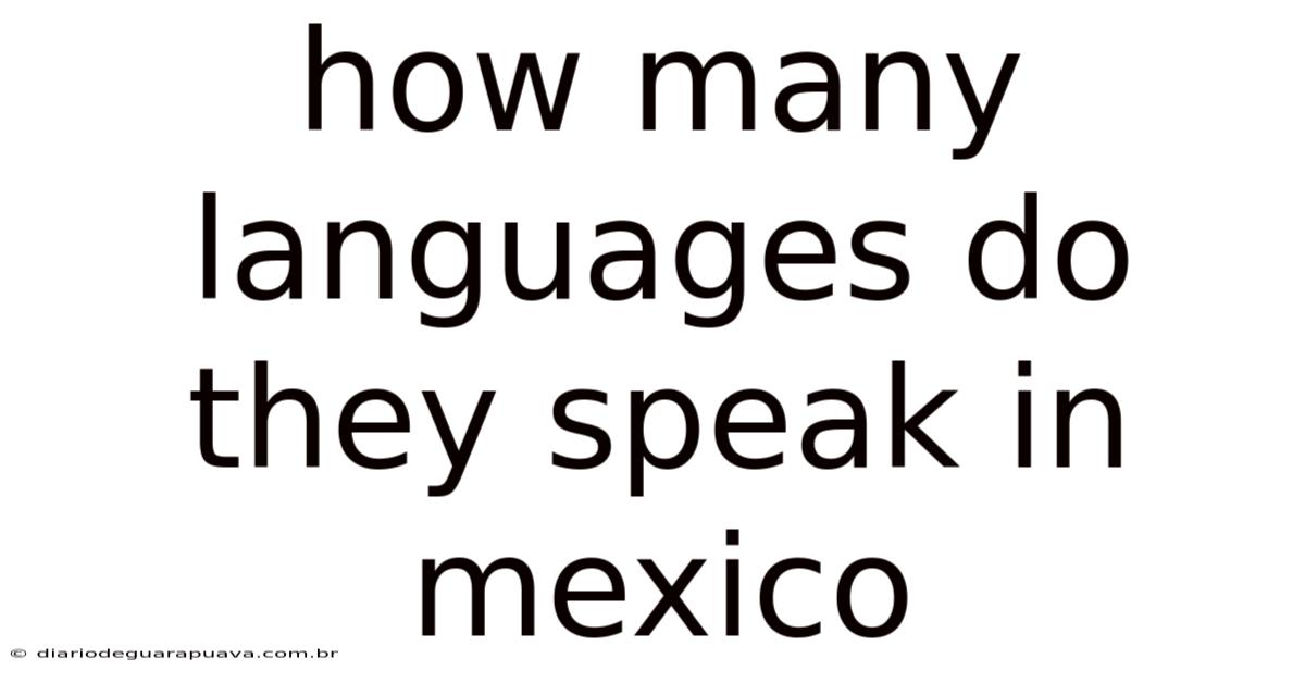 How Many Languages Do They Speak In Mexico