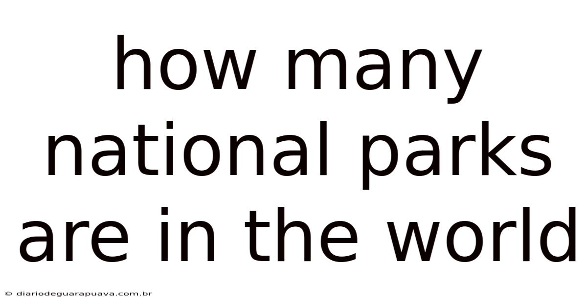 How Many National Parks Are In The World