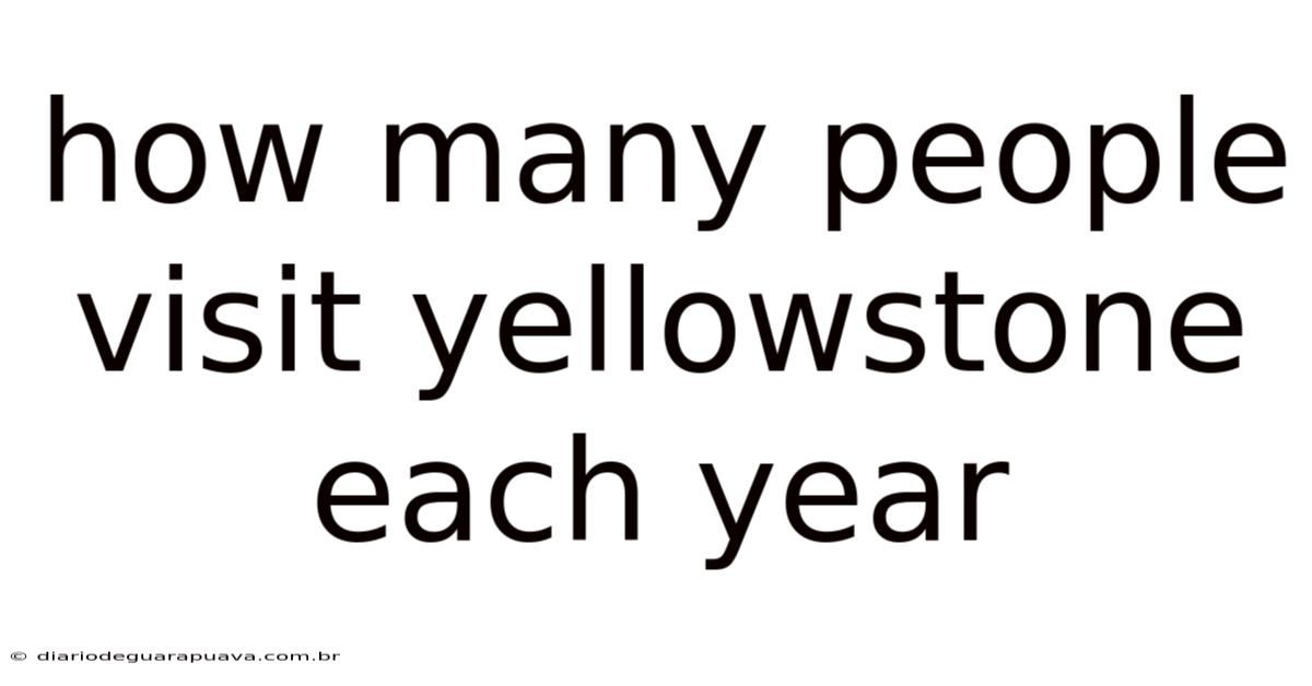 How Many People Visit Yellowstone Each Year
