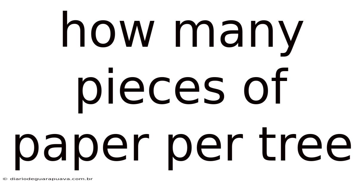 How Many Pieces Of Paper Per Tree