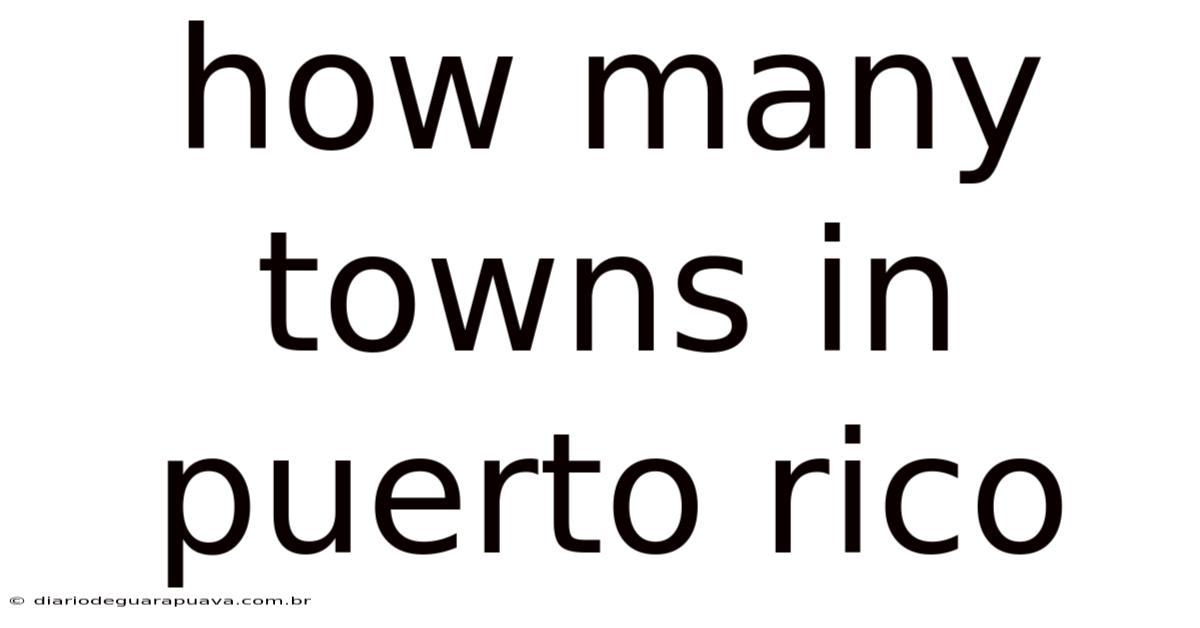 How Many Towns In Puerto Rico