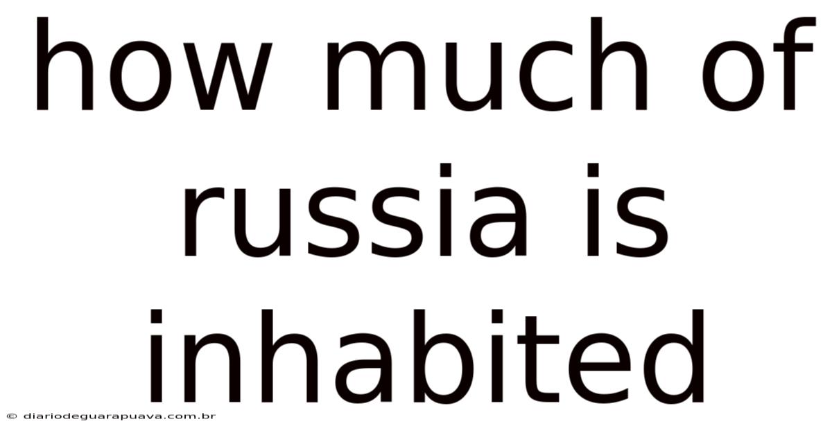 How Much Of Russia Is Inhabited
