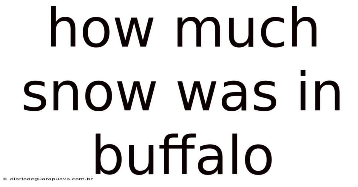 How Much Snow Was In Buffalo