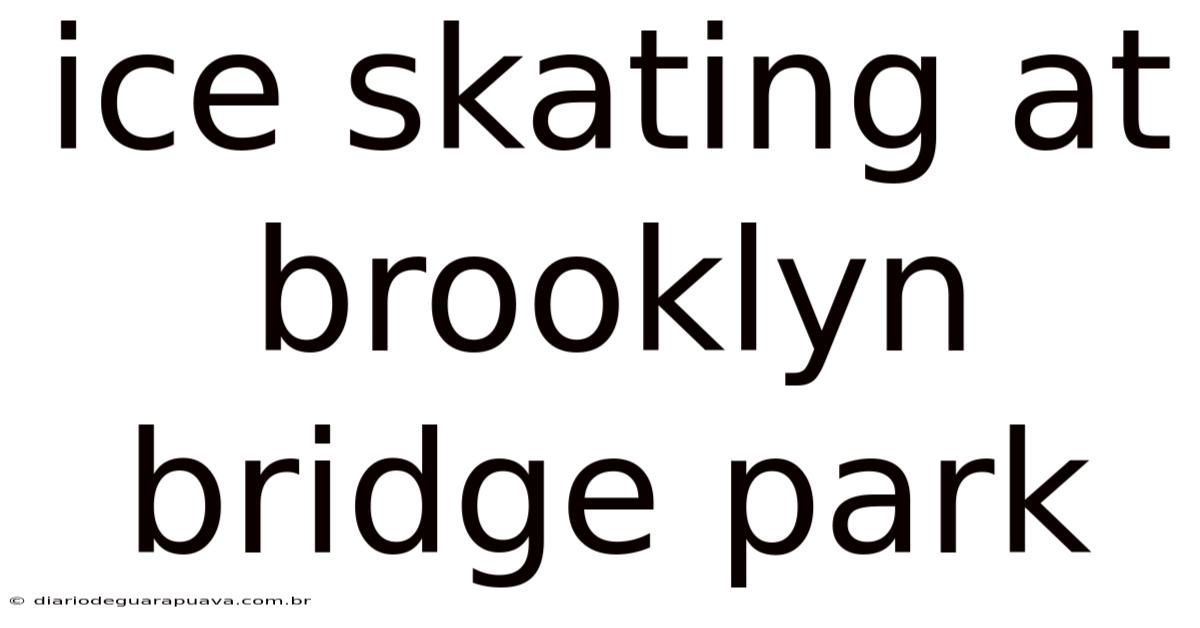 Ice Skating At Brooklyn Bridge Park
