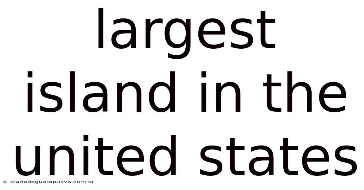 Largest Island In The United States