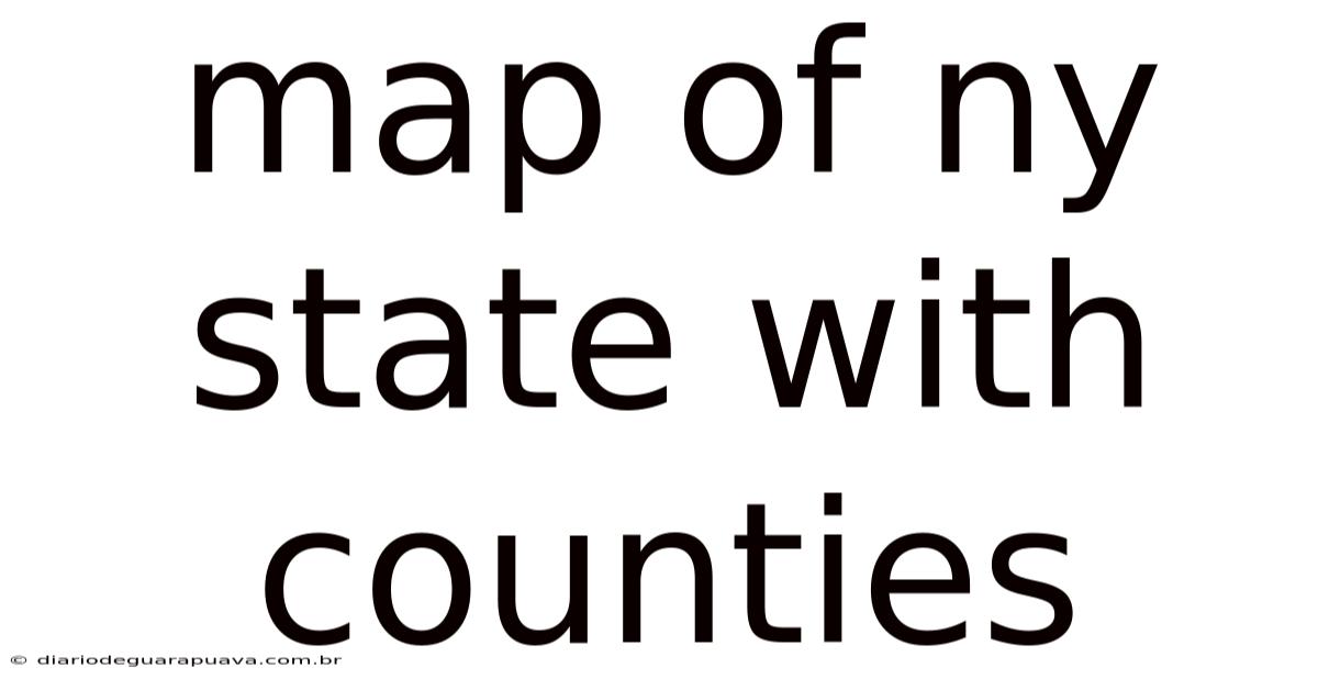Map Of Ny State With Counties