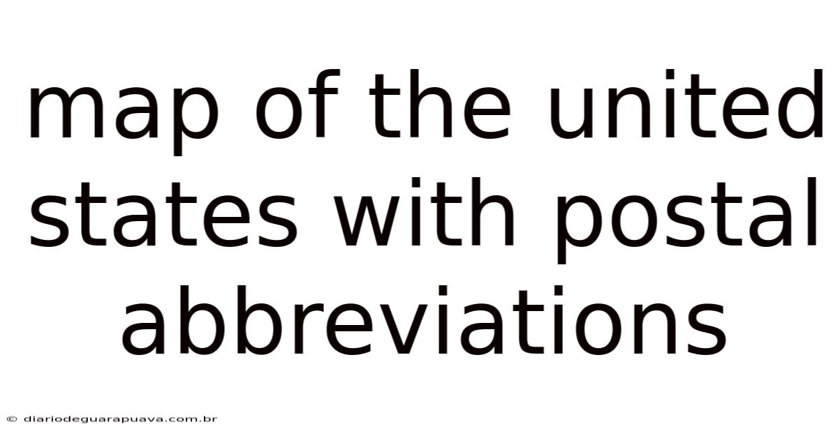 Map Of The United States With Postal Abbreviations