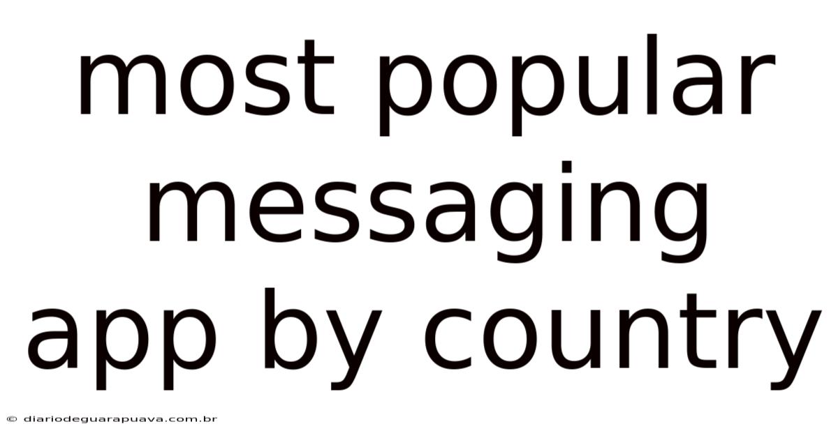 Most Popular Messaging App By Country