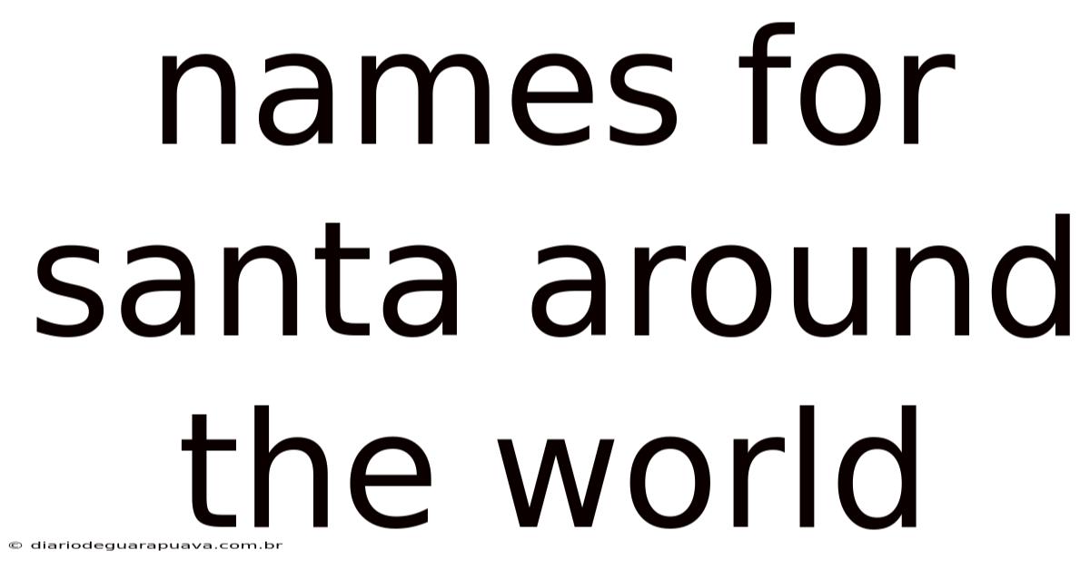 Names For Santa Around The World