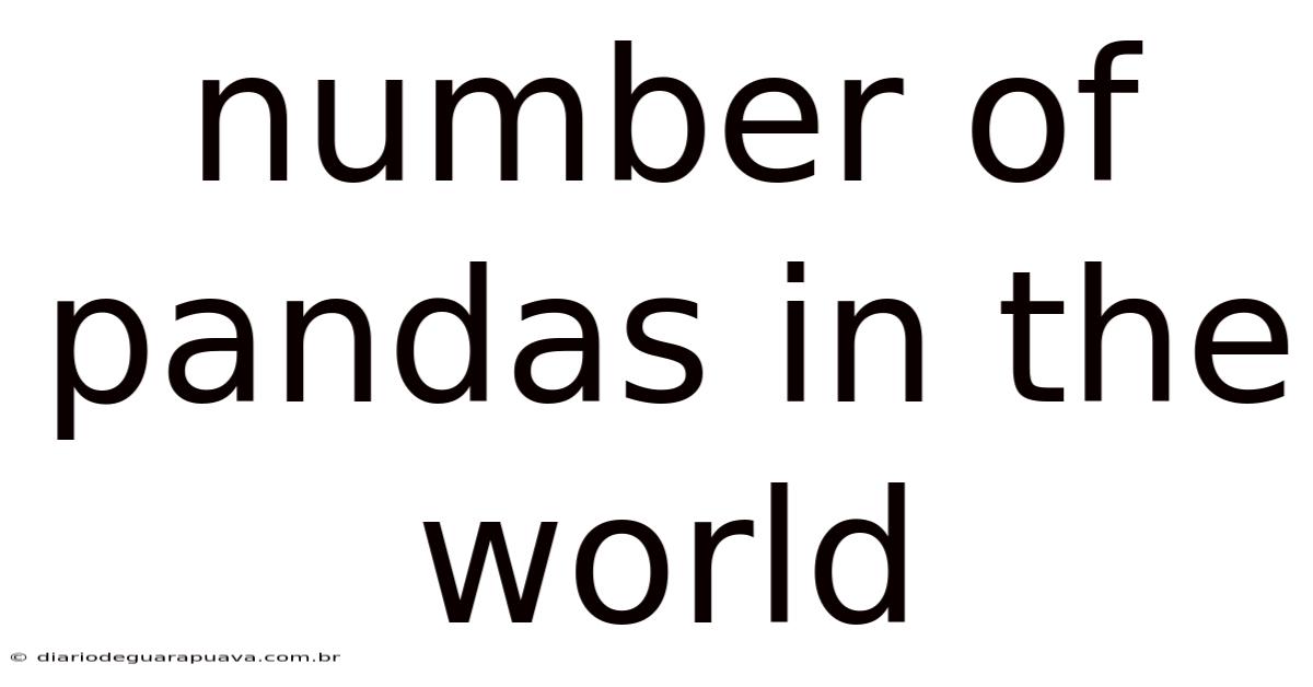 Number Of Pandas In The World