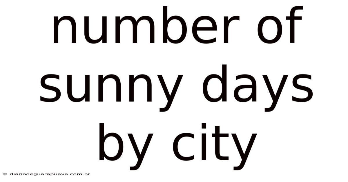 Number Of Sunny Days By City