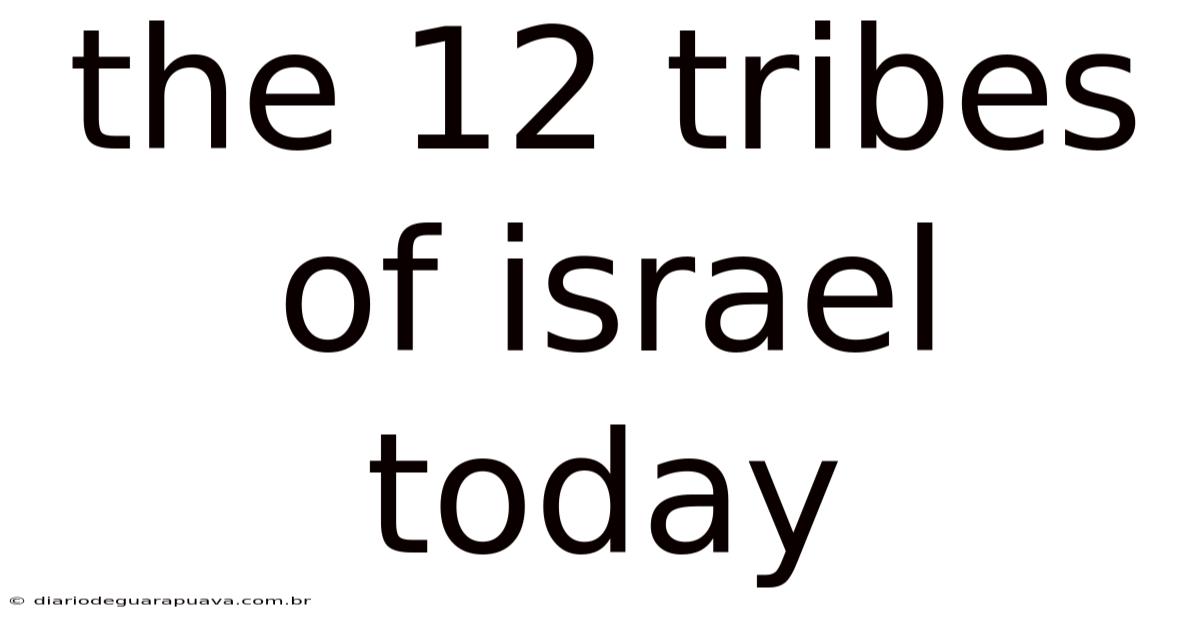 The 12 Tribes Of Israel Today