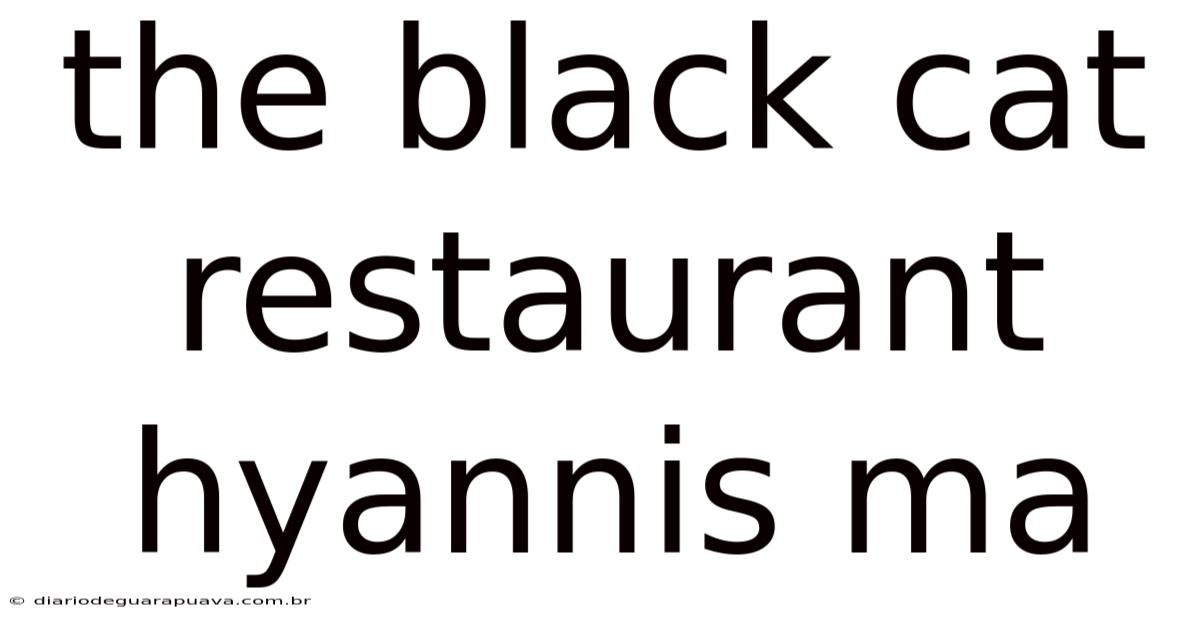 The Black Cat Restaurant Hyannis Ma