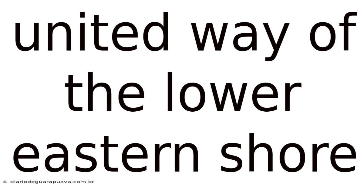 United Way Of The Lower Eastern Shore