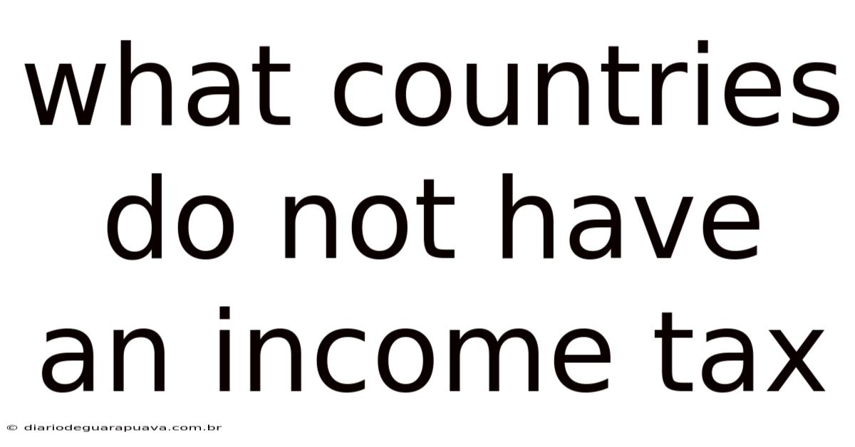What Countries Do Not Have An Income Tax