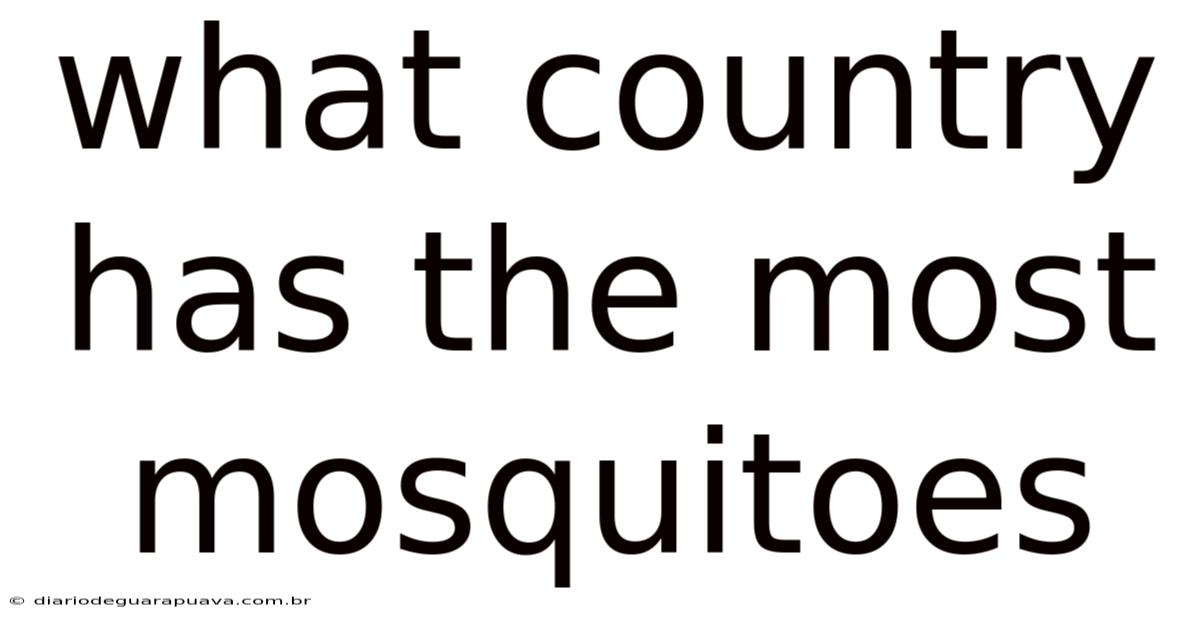 What Country Has The Most Mosquitoes