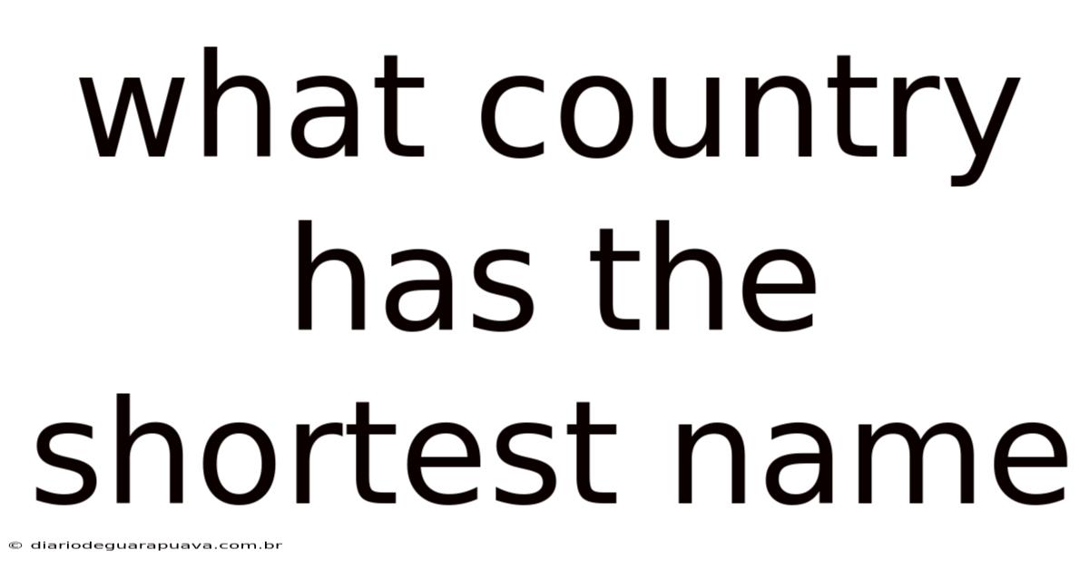 What Country Has The Shortest Name
