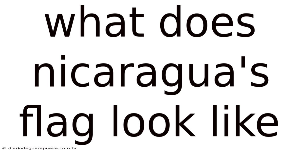 What Does Nicaragua's Flag Look Like