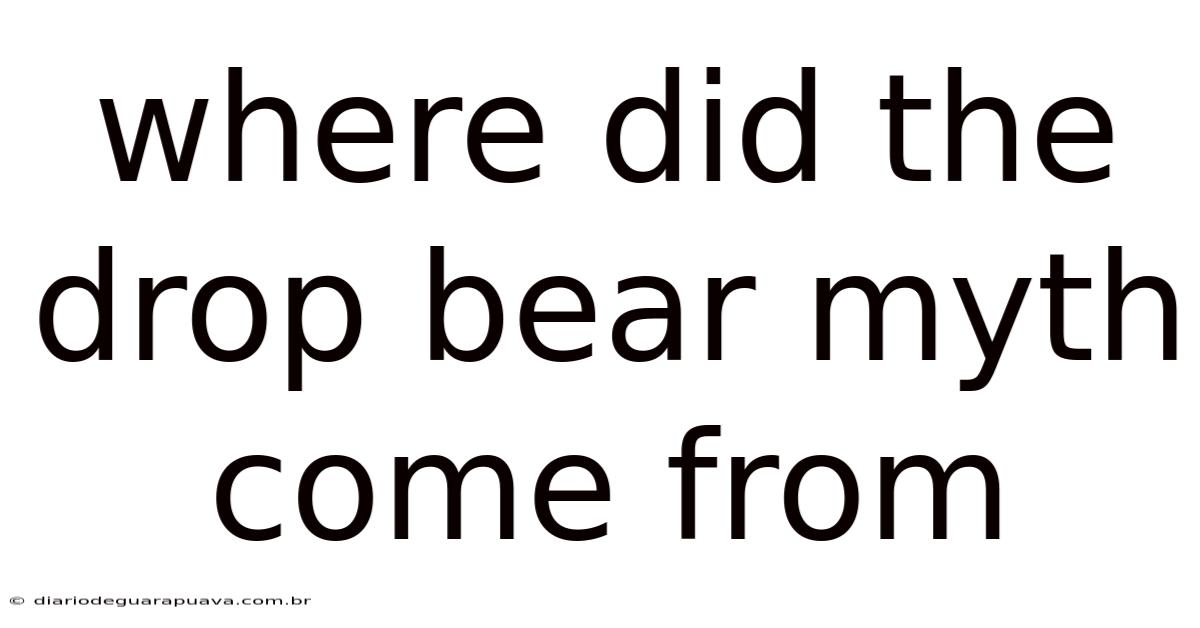 Where Did The Drop Bear Myth Come From