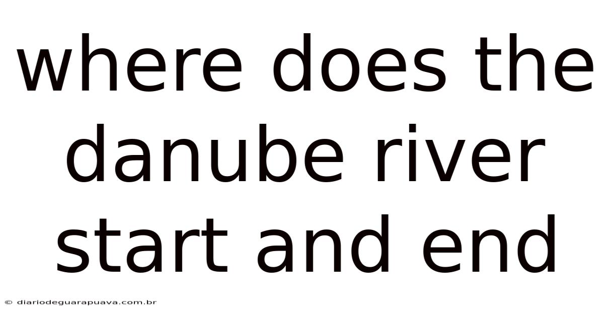 Where Does The Danube River Start And End